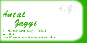 antal gagyi business card